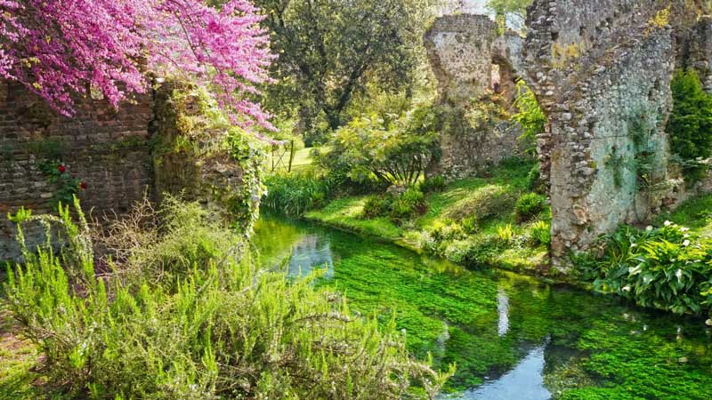 Ninfa-tr�dg�rd och Sermoneta